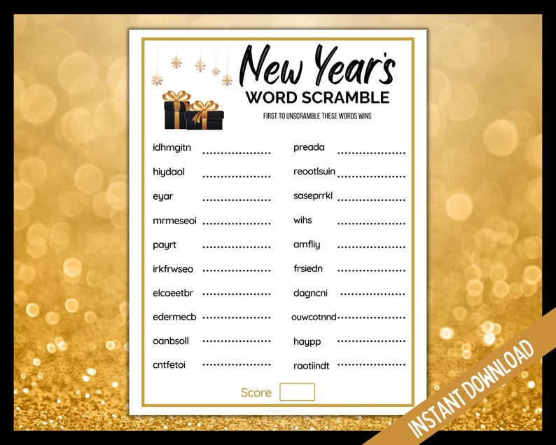 New Years Eve Games Bundle NYE Party Games Bundle Printables - Etsy