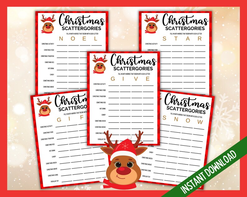 Christmas Games Bundle, Xmas Party Games Bundle Printables, Christmas Party Games, Holiday Games For Kids, 10 Printable Xmas Games image 8