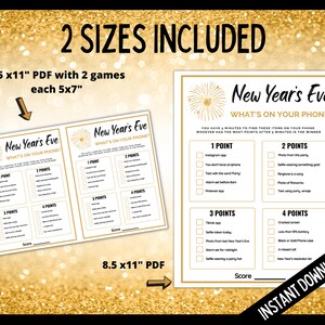 New Year's Eve What's on your Phone, NYE Whats On Your Phone Game, Fun New Years Eve Party Games, New Year's Eve Phone Game, NYE Printable image 2