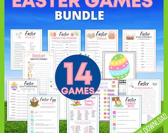 Ultimate Easter Games Bundle for Kids & Adults, Printable Easter Party Games, Easter Activity, Classroom Games, Fun Easter Activities