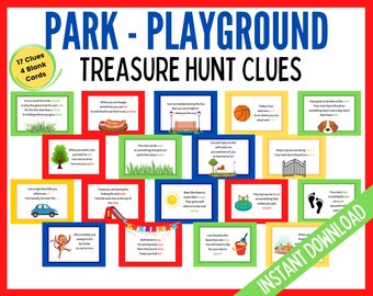 Park Treasure Hunt Clues, Playground Treasure Hunt, Park Scavenger Hunt, Playground Scavenger Hunt, Outdoor Treasure Hunt Clues, Kids Games