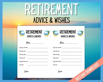 Retirement Advice and Wishes Game, Retirement Games, Retirement Party Games, Retirement Party Ideas, Retiree, Fun Retirement Party Games