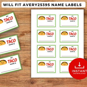 What's Your Taco Name, Cinco De Mayo Printable Game, Mexican Fiesta ...