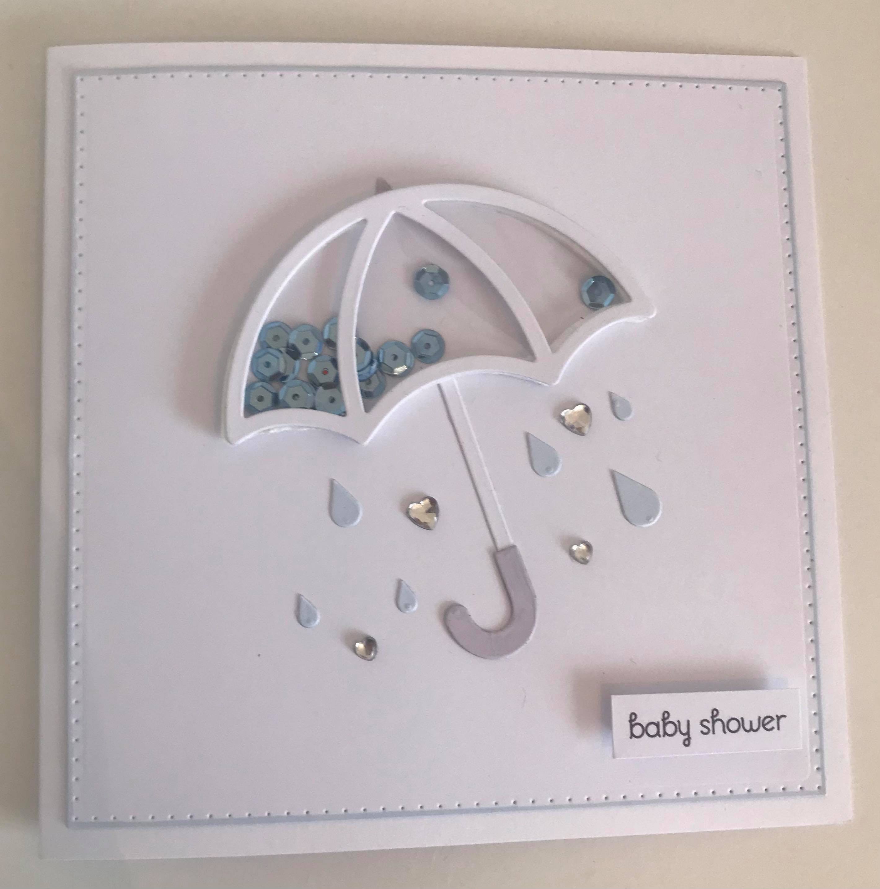 Baby Shower Card Shaker Card Handmade Cards Pink Baby Etsy