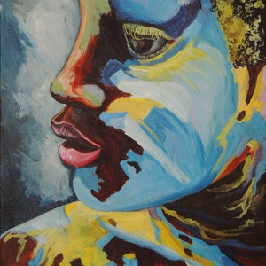 Face of Painted Boy, print, Jamaican Art, Black Art