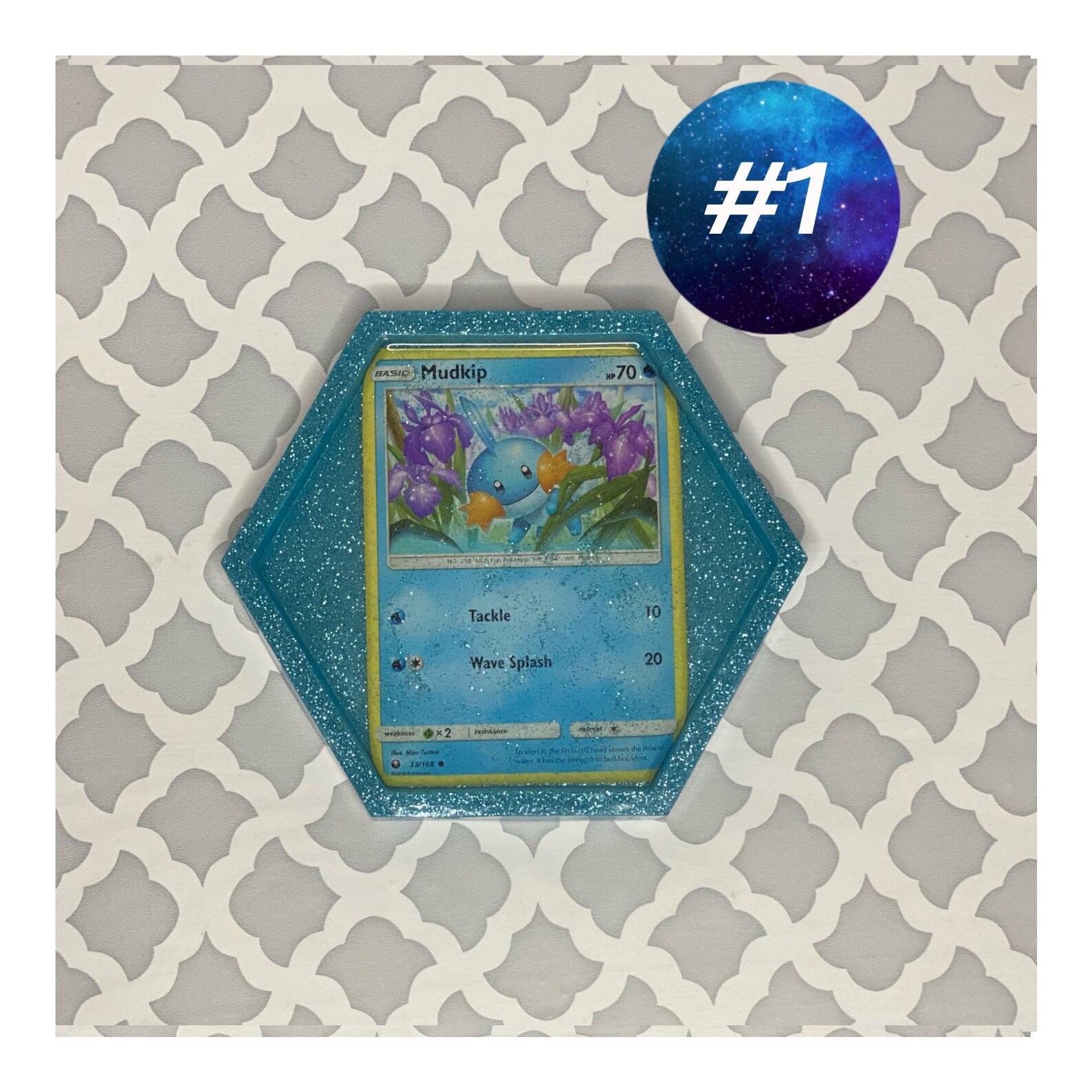Pokemon Coaster wall design epoxy resin glitter Etsy
