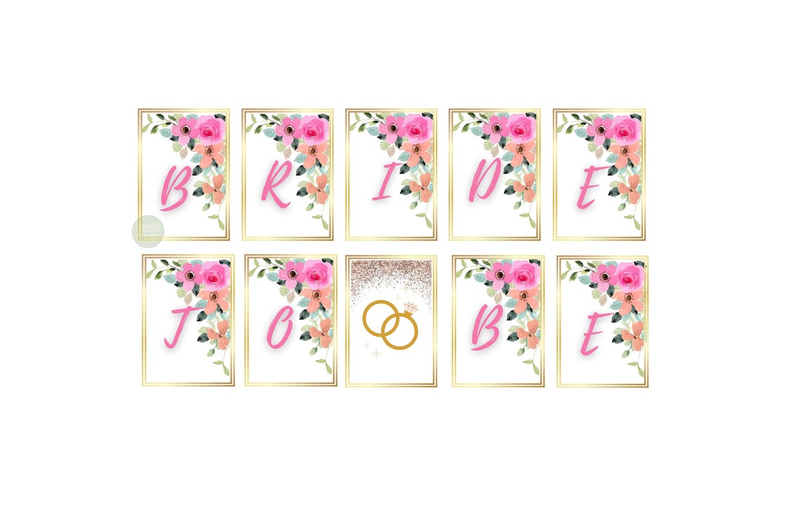Wedding Shower Party Printable Banner Bridal Shower - Etsy