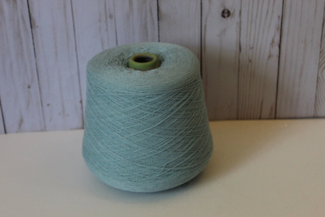 Vintage LARGE Spool Cone Crystal Blue Thread Yarn - Etsy