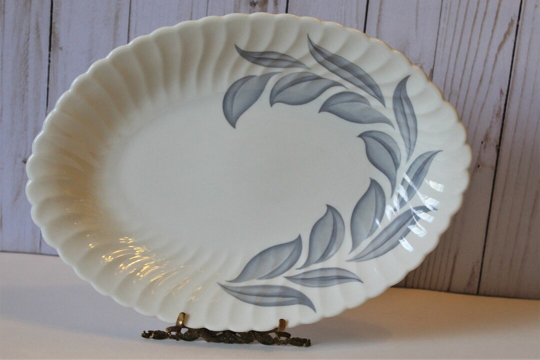 Vintage Syracuse China Company Dawn Pattern 1950s Serving Bowl Platter