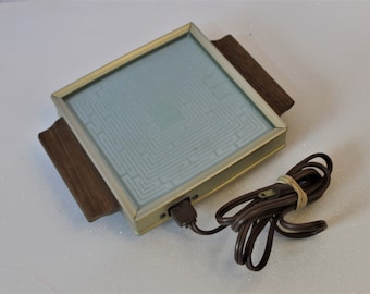 Vintage 60s MCM Salton Hotray Wood Food Warmer Electric Hot Tray Kitchen Vtg Sirviendo Buffet Cookware // Vintage 60s 70s