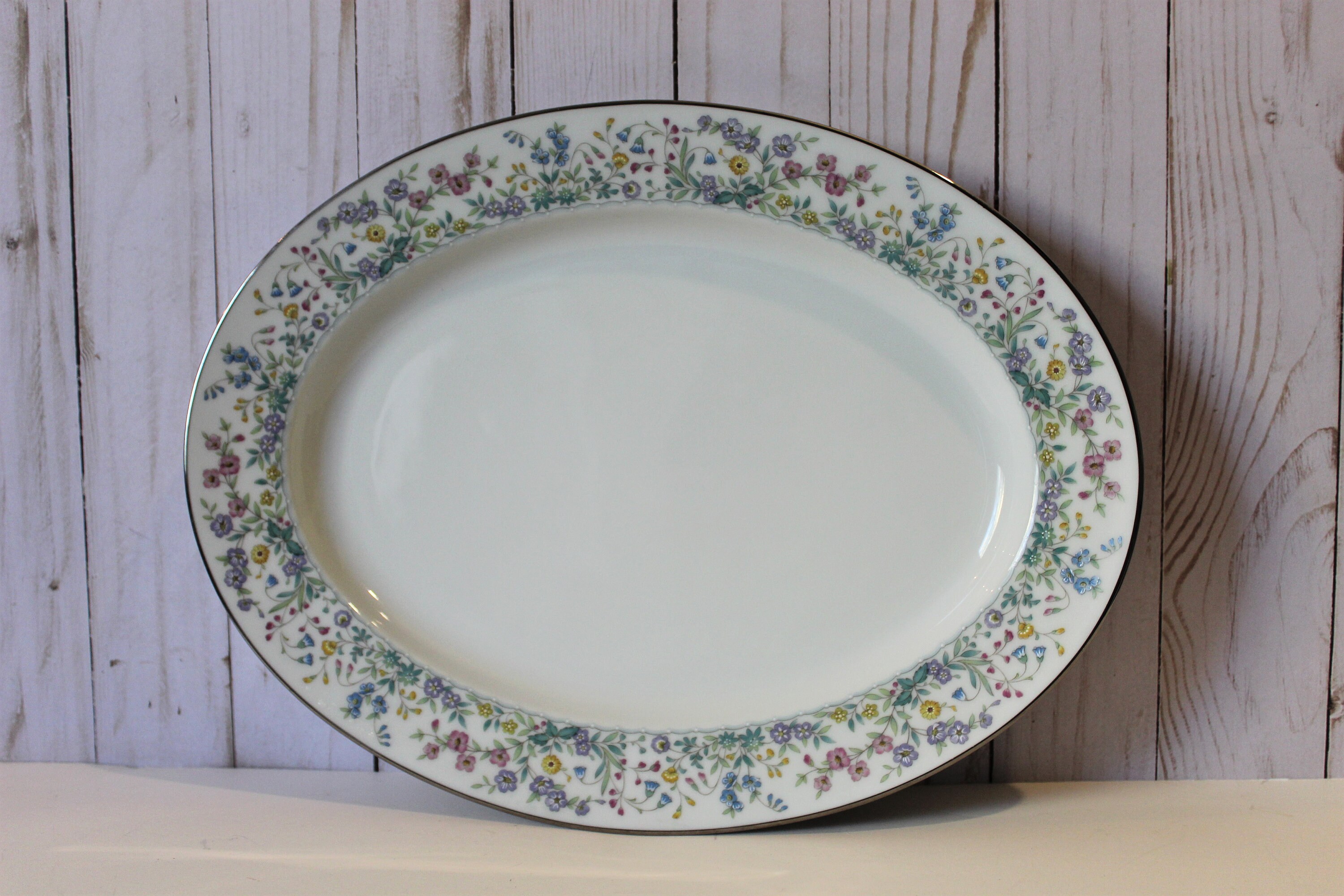 最旬トレンドパンツ 70s Vintage Noritake X Inches 14 Floral #2551 Garden Spring 工芸品