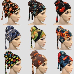 High Bun Scrub Cap, Pferdeschwanz Scrub Cap, für Frauen, lange Haare Krankenschwester Kappen, chirurgische Hüte, mit Knöpfen, medizinische Kappe, Krankenschwester chirurgische Kappe
