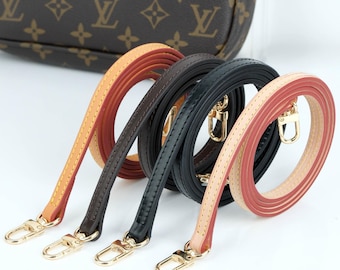 Vachetta Leather Bag Strap, For Crossbody Wear, Shoulder Carry & Hand Carry, Pochette Accessories, Replacement Strap, Brown, Black, Honey