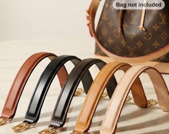 Vachetta Leather Bag Strap, Compatible with Noe & Neo Noe, Shoulder Strap and Top Handle Replacement, Bucket Bag Replacement Strap