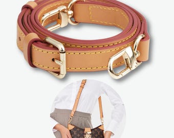 Adjustable Crossbody & Shoulder Strap Replacement, Vachetta Leather Bag Strap, Speedy, 20, 25, 30, 35, Neverfull, Alma, Crossbody Handbag