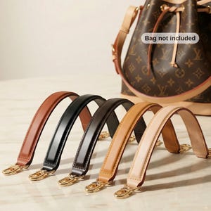 Leather Bag Strap, Shoulder Strap, Top Handle Set, Noe & Neo Noe Epi Bags Compatible, Bucket Bag Replacement Strap, Handle Strap