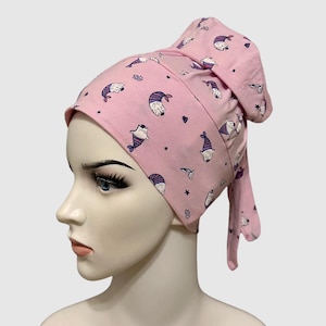 Nurse scrub cap, scrub ponytail, buterfly long hair nurse cap, bouffant, stretchy, surgical, with buttons, hats, medical cap, nurse surgical