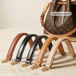 Leren Vachetta-tasriem, compatibel met Noe en Neo Noe, vervangende schouderriem en handvat bovenaan, vervangende riem emmertas