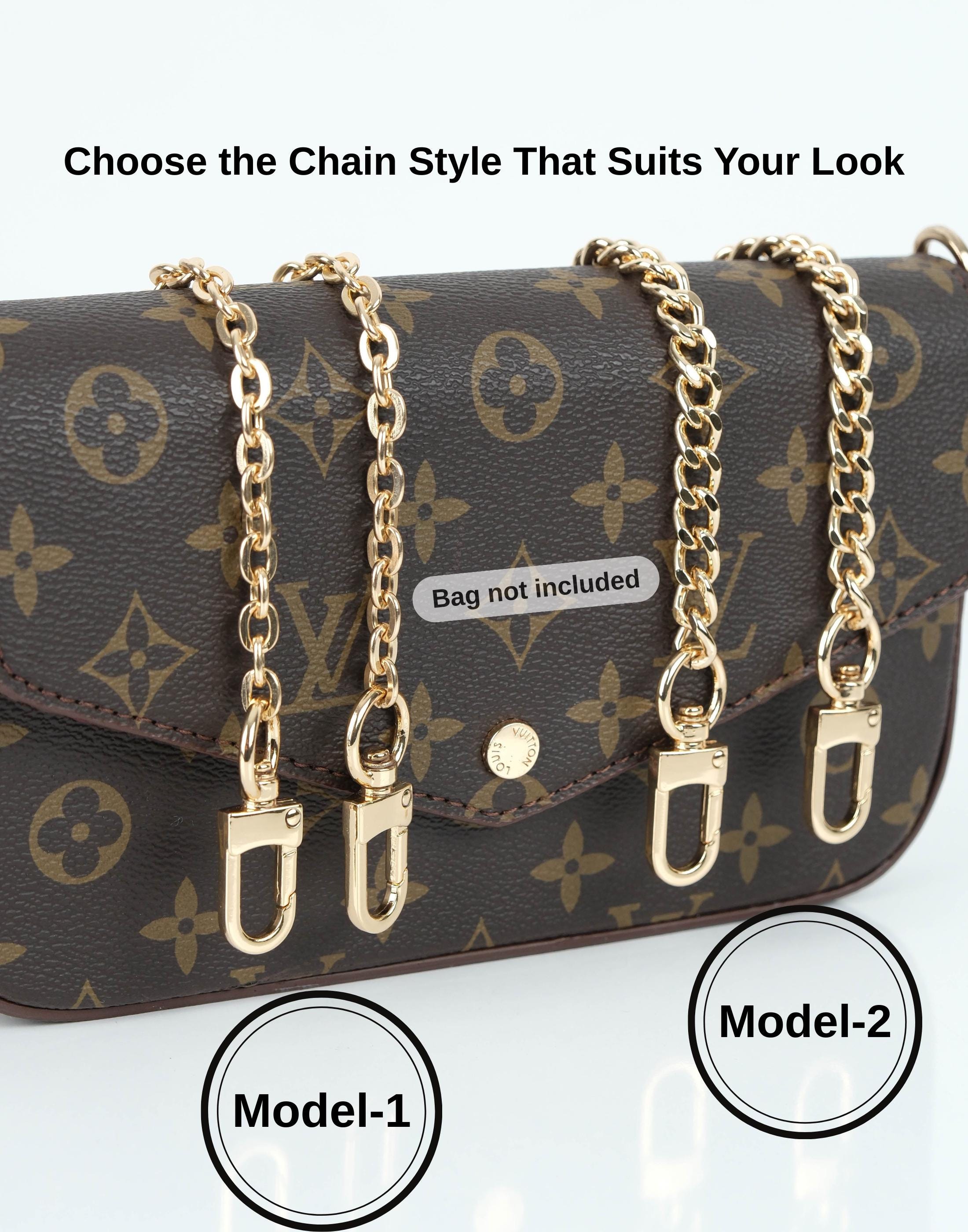 Handbag With Chain Gold Plated Bag Chain Strap, Purse Chain Handle, Crossbody Shoulder ...