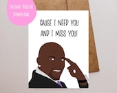 Funny Greeting Card, Terry Crews White Chicks, Iconic 2000's Movies Instant Download, Famous BFF Greeting Cards Printable with Y2K Aesthetic