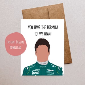 Sergio Perez F1 Formel 1 Fahrer Karte, Sie haben die Formel zu meinem Herzen, Karte für geliebten mexikanischen Rennfahrer Sofortiger digitaler Download