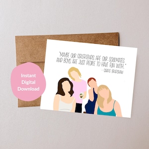 And Just Like That Funny Birthday Card, Card for Best Friend BFF, Y2k 2000s Cards for Friend, Sex and The City Cards, NYC Printable Card