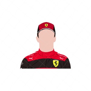 Charles Leclerc PNG, Formula 1 PNG File, F1 Drivers and Sport Car Lovers, F1 Merch, Funny Minimalistic & Comedic Digital Illustration image 2
