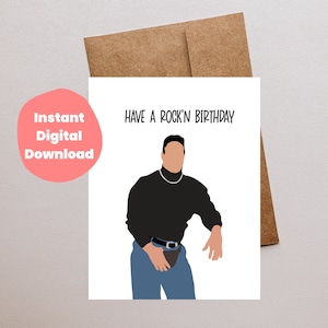 The Rock Geburtstagskarte, lustige Geburtstagskarte für Freunde, druckbare Karte für BFF, lustige Geburtstagskarte, sofort digitaler Download