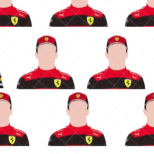 Charles Leclerc PNG, Formula 1 PNG File, F1 Drivers and Sport Car Lovers, F1 Merch, Funny Minimalistic & Comedic Digital Illustration image 1