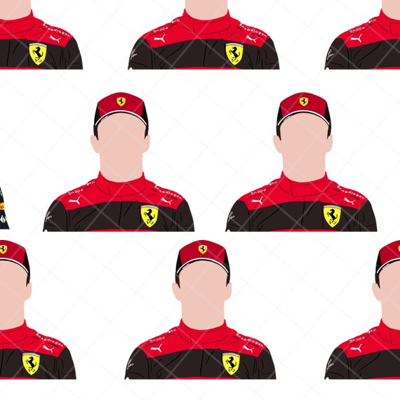 Charles Leclerc PNG, Formula 1 PNG File, F1 Drivers and Sport Car Lovers, F1 Merch, Funny Minimalistic & Comedic Digital Illustration