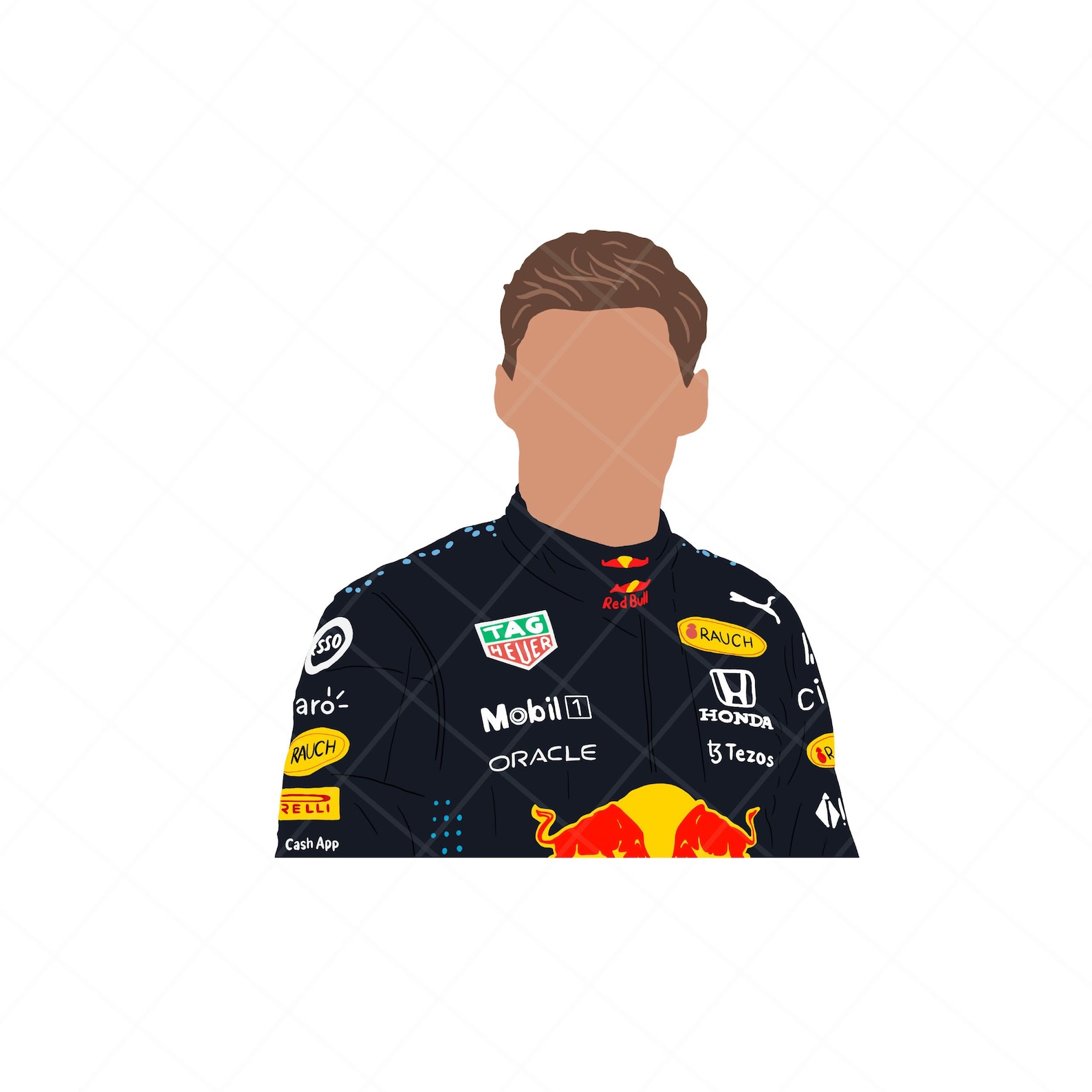 Max Verstappen PNG Formula 1, Cute Funny PNG for Sports Car Lover, F1