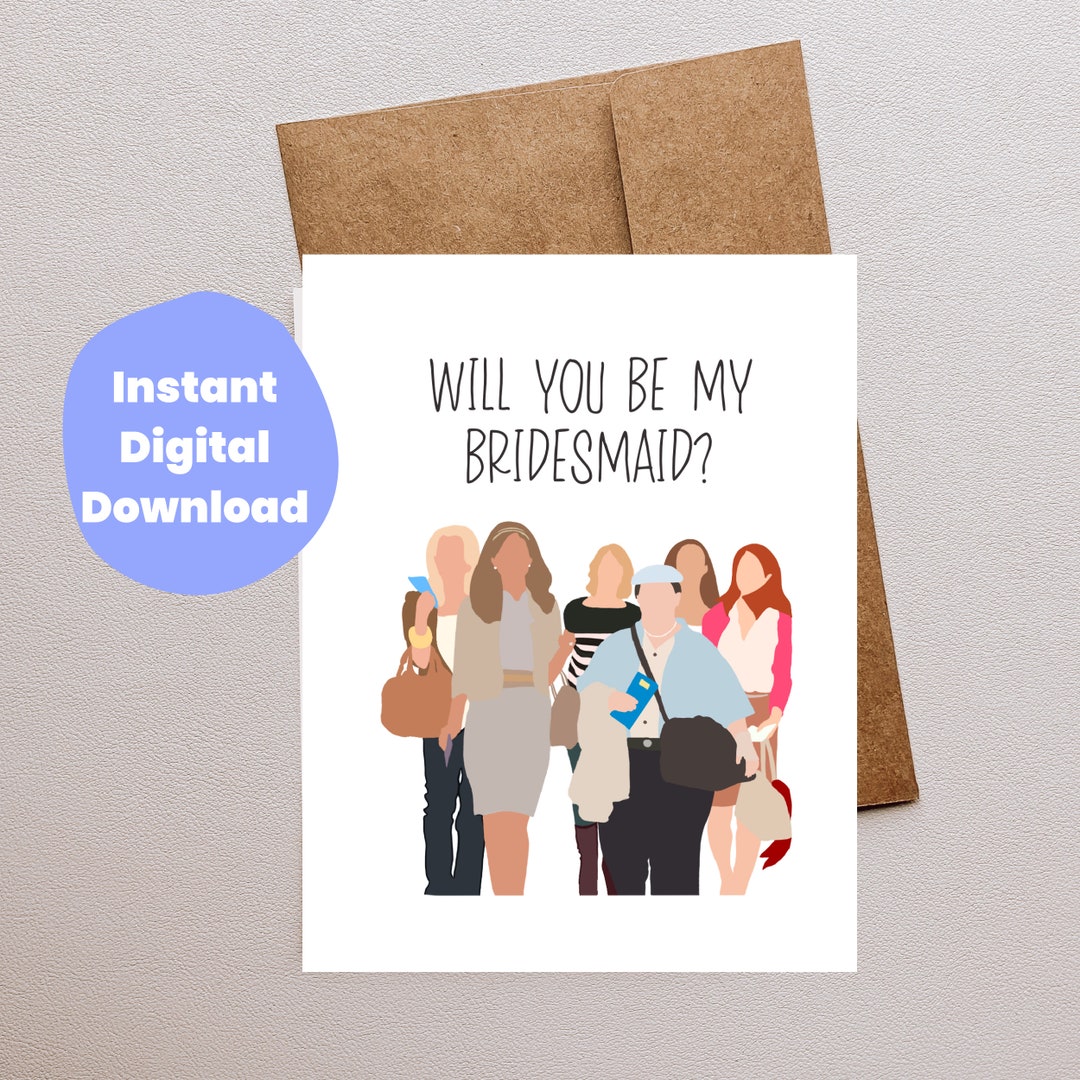Will You Be My Bridesmaids Cards Download, Funny Bridesmaid Card — free download