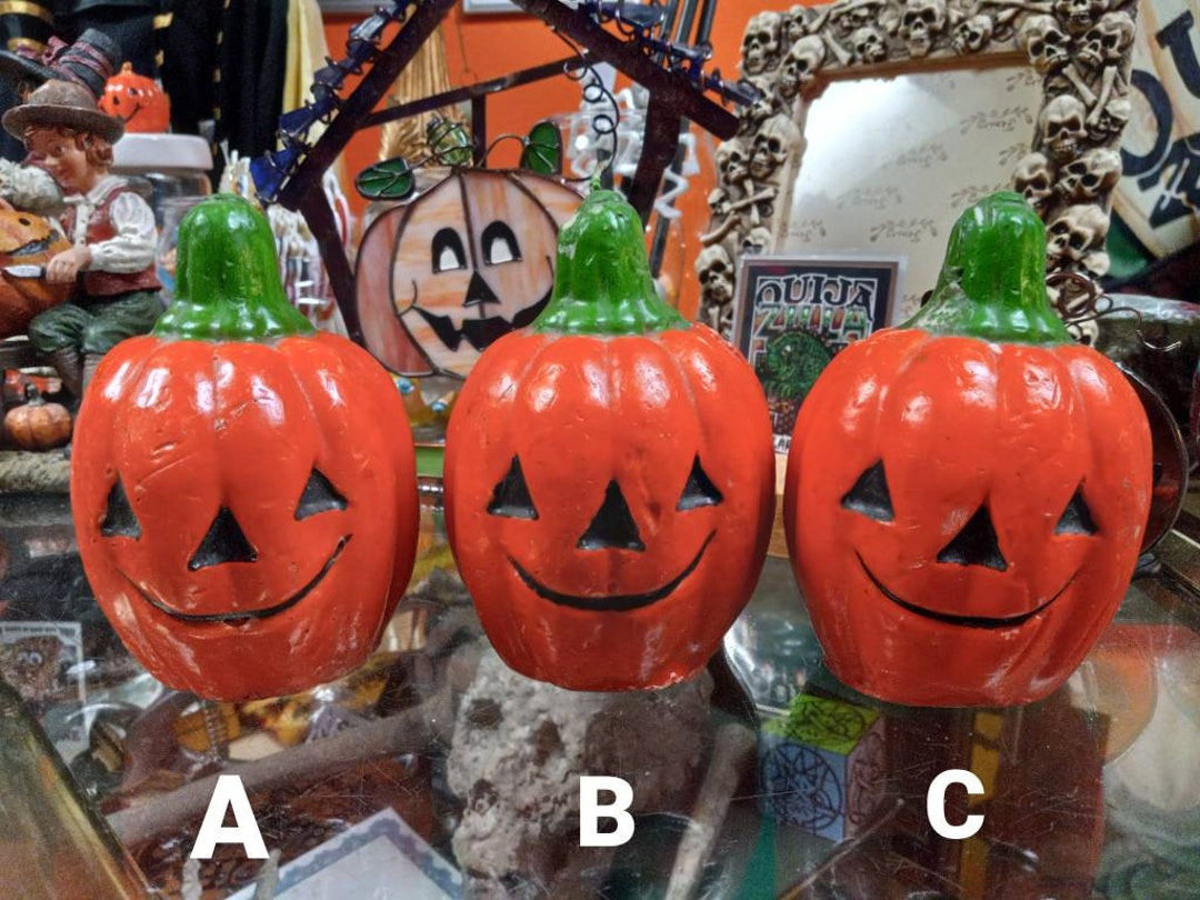 Vintage Pumpkin Jackolantern Candles Etsy