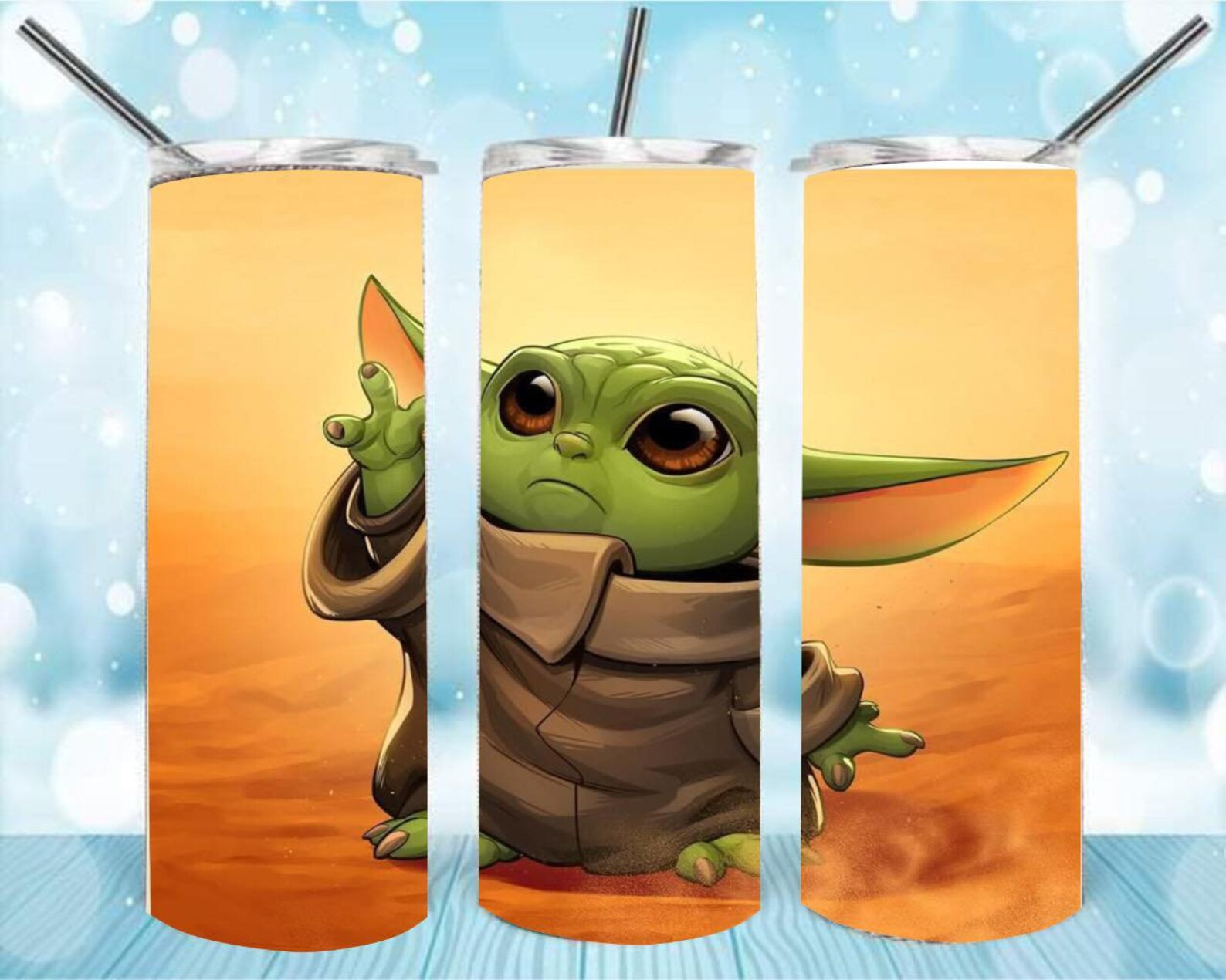 Baby Yoda custom 20oz skinny tumbler insulated tumbler with Etsy