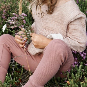 Organic Ribbed Leggings für Kinder | Kinderleggings | Mitwachshose