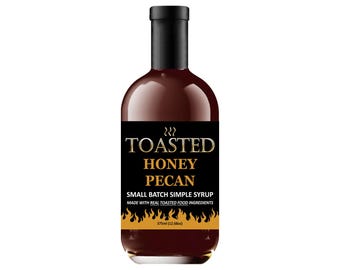 Jarabe simple de miel y nueces tostadas en lotes pequeños 375 ml