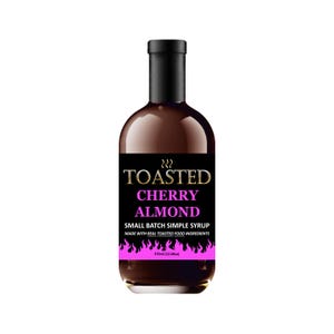 TOASTED Cherry Almond Small Batch Simple Syrup 375ml