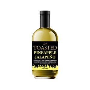 TOASTED Pineapple Jalapeno Small Batch Simple Syrup 375ml