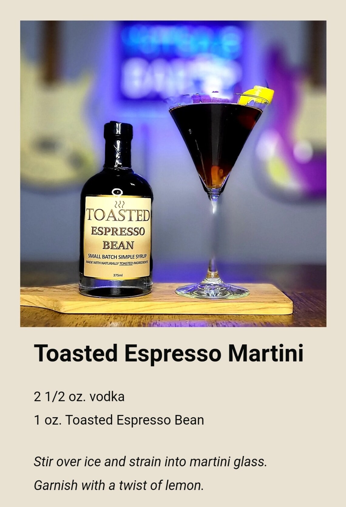 Toasted Espresso Bean Small Batch Simple Syrup 375ml Etsy