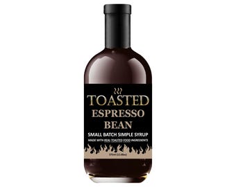 Sirop simple aux grains d'expresso grillés en petite quantité 375 ml