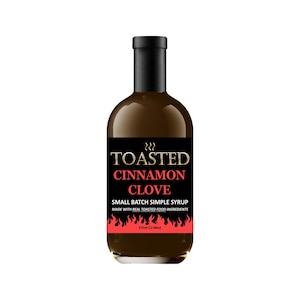 TOASTED Cinnamon Clove Small Batch Simple Syrup 375ml