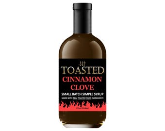 TOASTED Cinnamon Clove Small Batch Simple Syrup 375ml