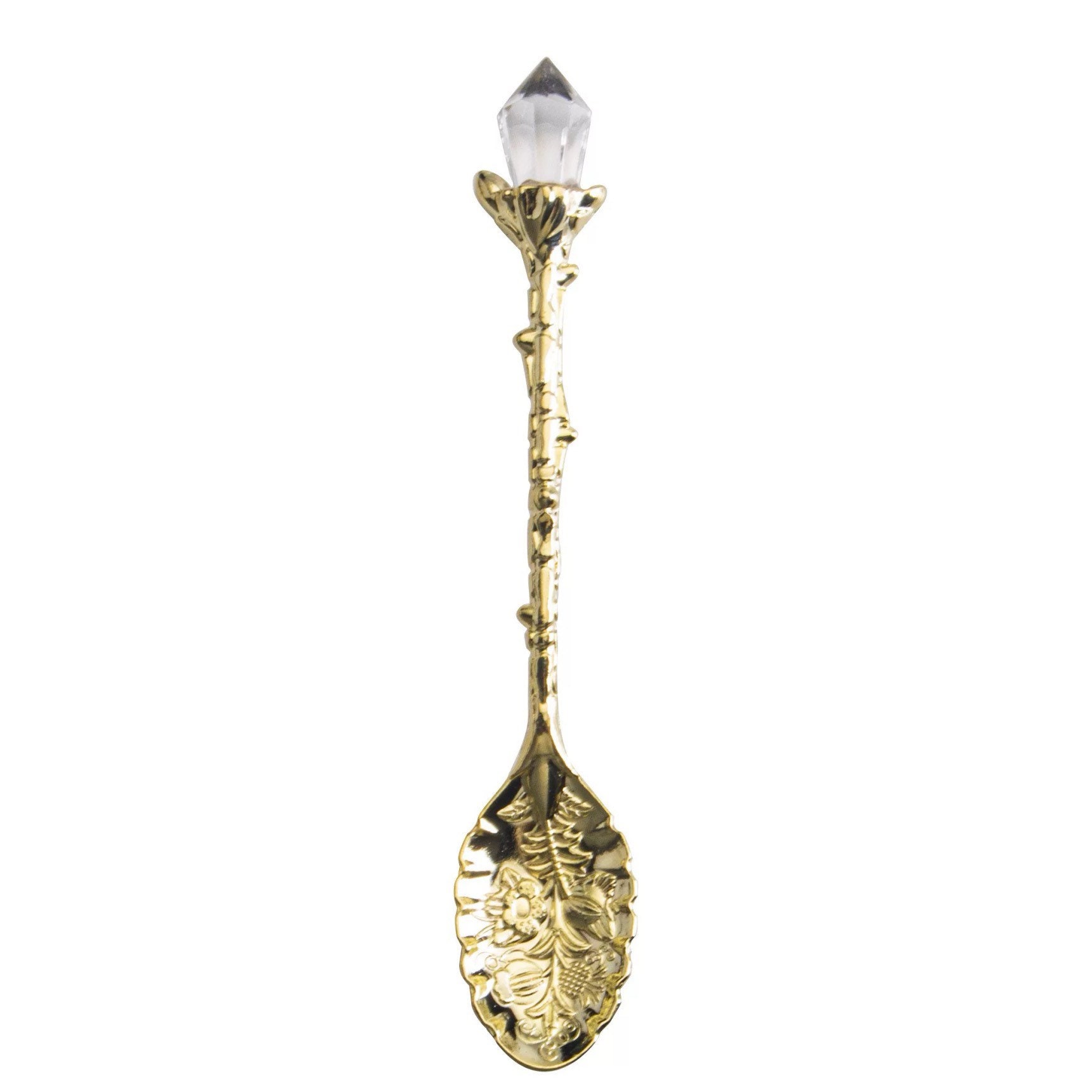 Gold Crystal Tea Spoon | Etsy