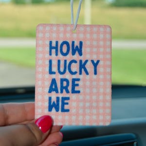 How Lucky Are We Car Air Freshener, Cute Car Air Freshener, Car Freshie, Cute Air Freshie, Positive Vibe
