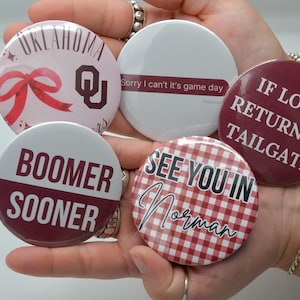 オクラホマ ゲームデー ボタン | ゲームデー アクセサリー | Boomer Sooner