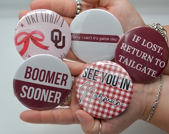Oklahoma Gameday Buttons | Gameday Accessories | Boomer Sooner