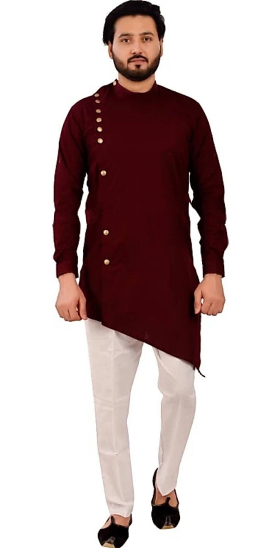 Handmade Kurta Men Indian Traditional Kurta for Men s 100 Cotton