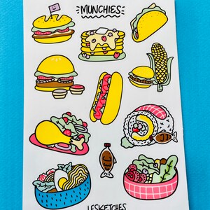 food sticker sheet etsy