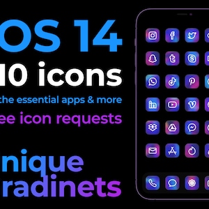 110 Unique Gradients iOS 14 Icon Pack for iPhone & iPad - Free Icon Requests