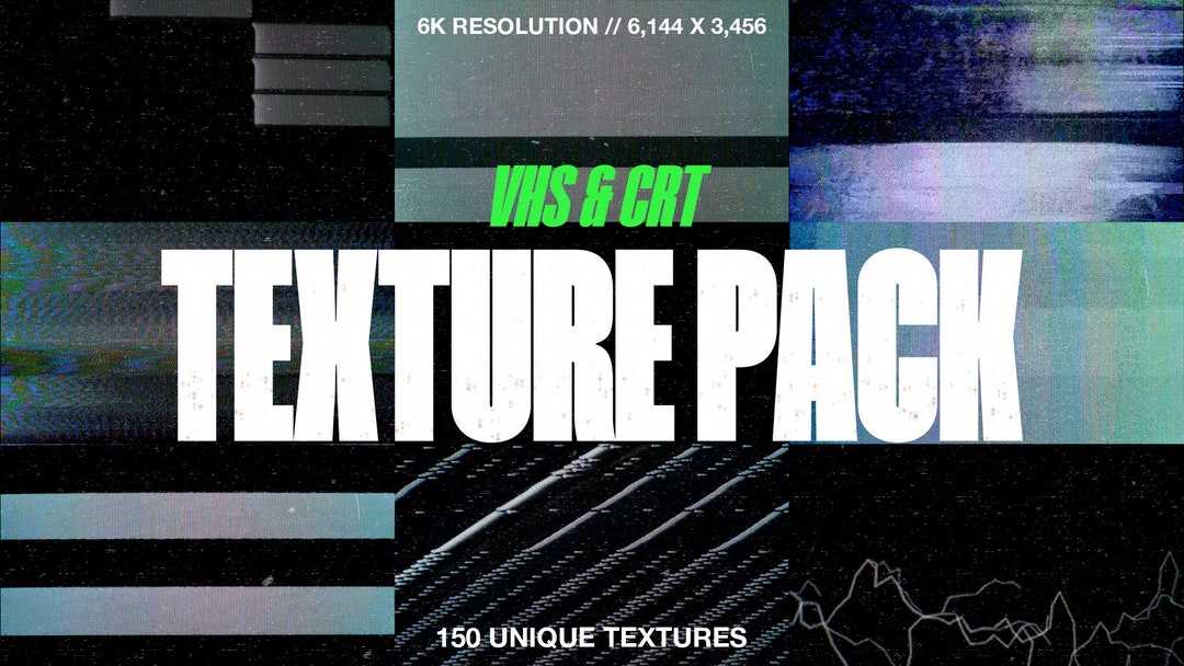 VHS & CRT Texture Overlay Pack for Illustrator, Procreate